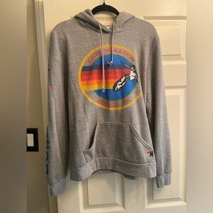 Aviator Nation Grey Hoodie Sweatshirt size Large